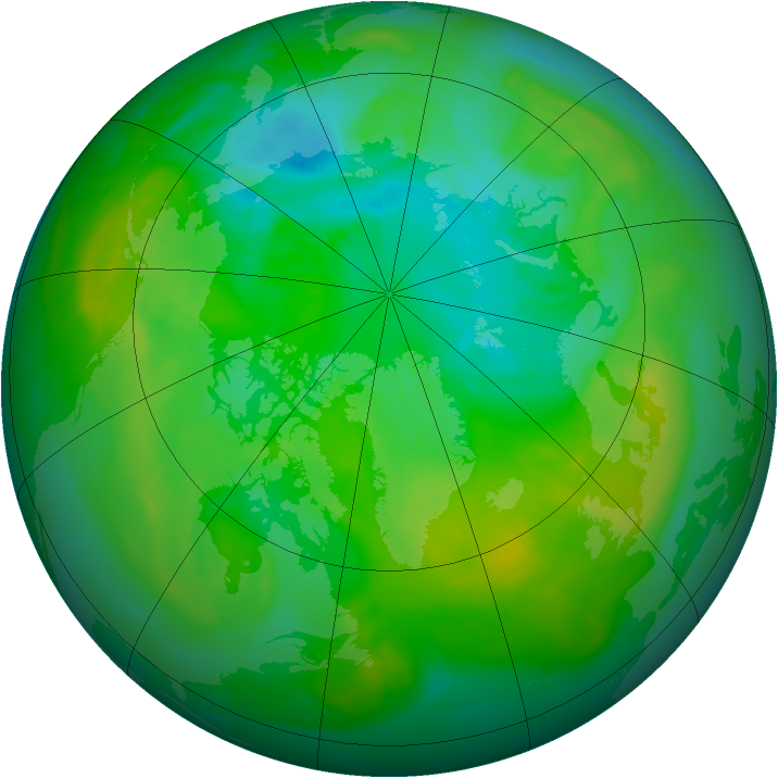Arctic ozone map for 30 July 2015